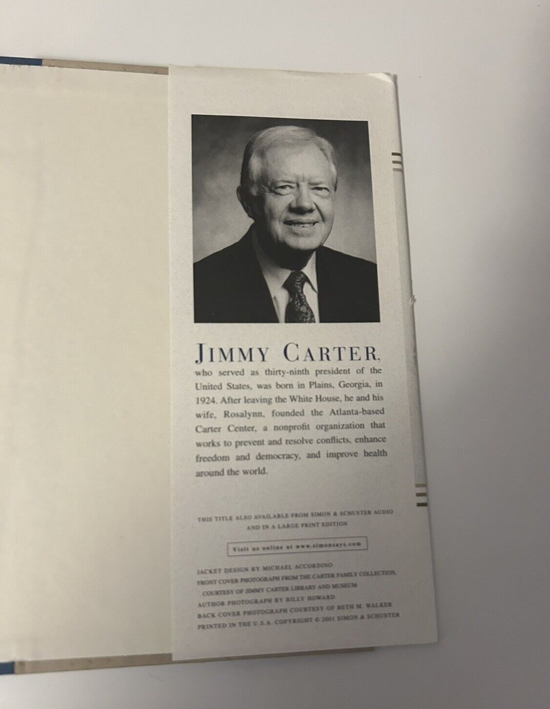 Signed Jimmy Carter An Hour Before Daylight First Ed HCDJ And Library Ticket