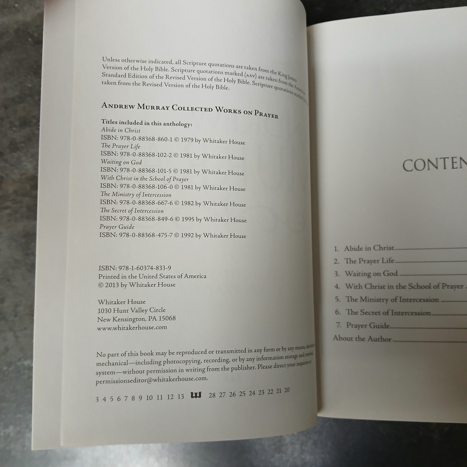 Andrew Murray: Collected Works on Prayer: 7 Books in 1 (2013 Whitaker House)