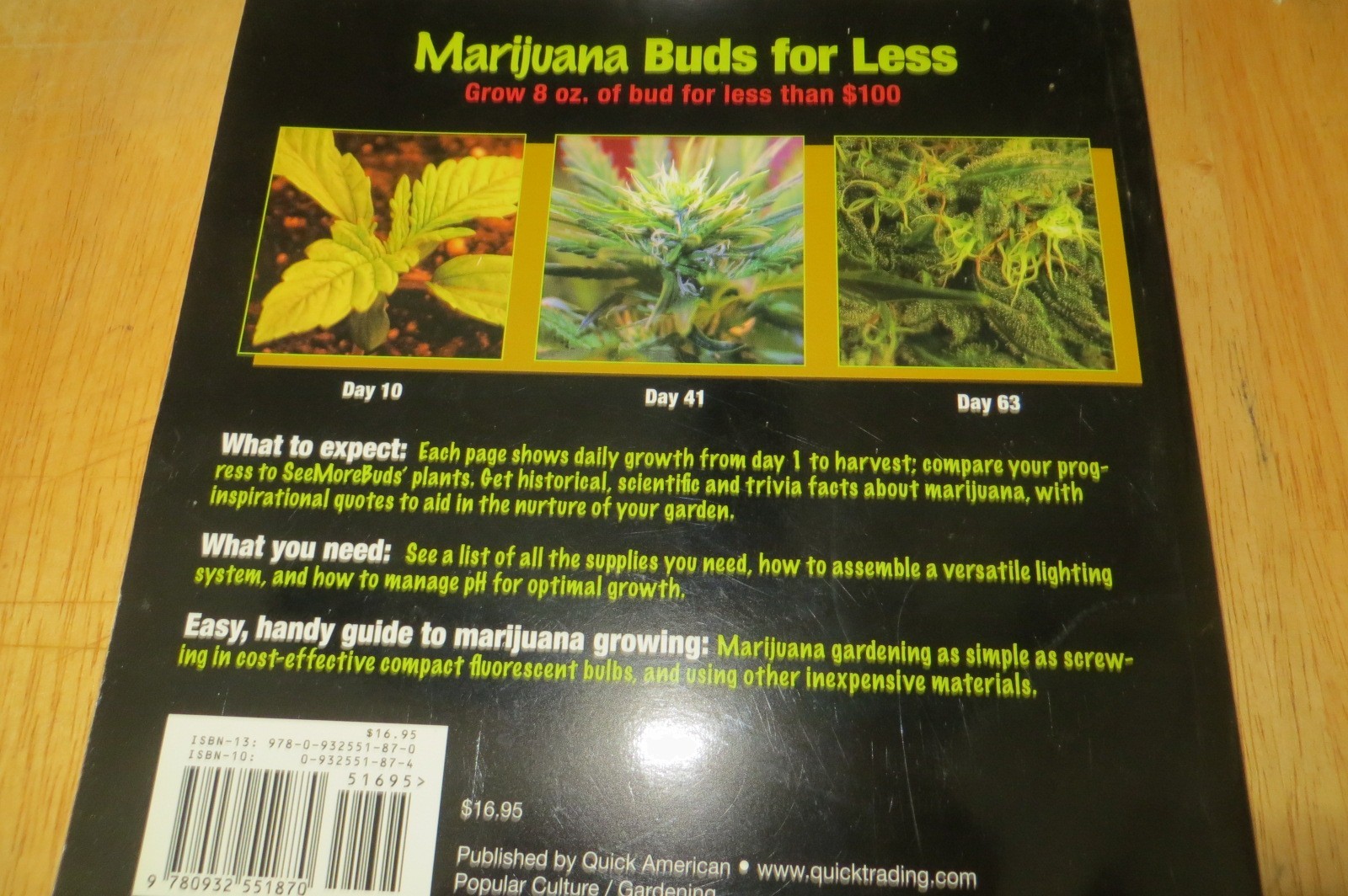 Marijuana Buds for Less: Grow 8 oz. of Bud for Less Than $100, SeeMoreBuds