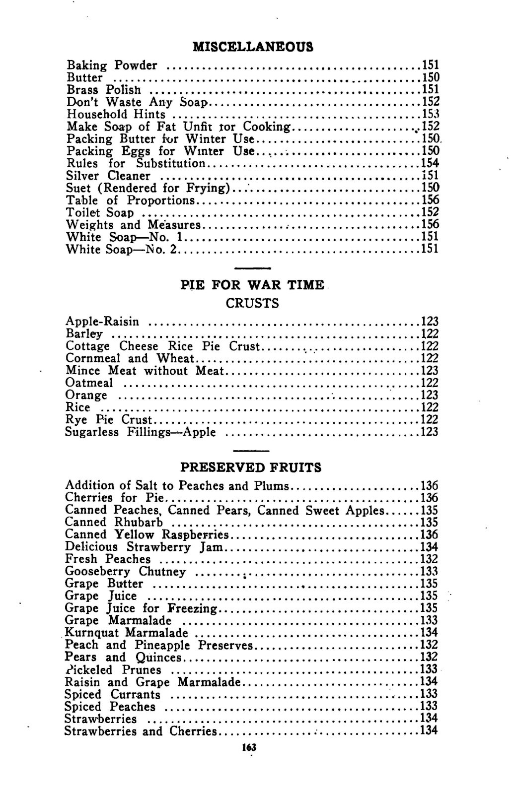 1918 Twentieth Century Club War Time Cook Book 161 Pages