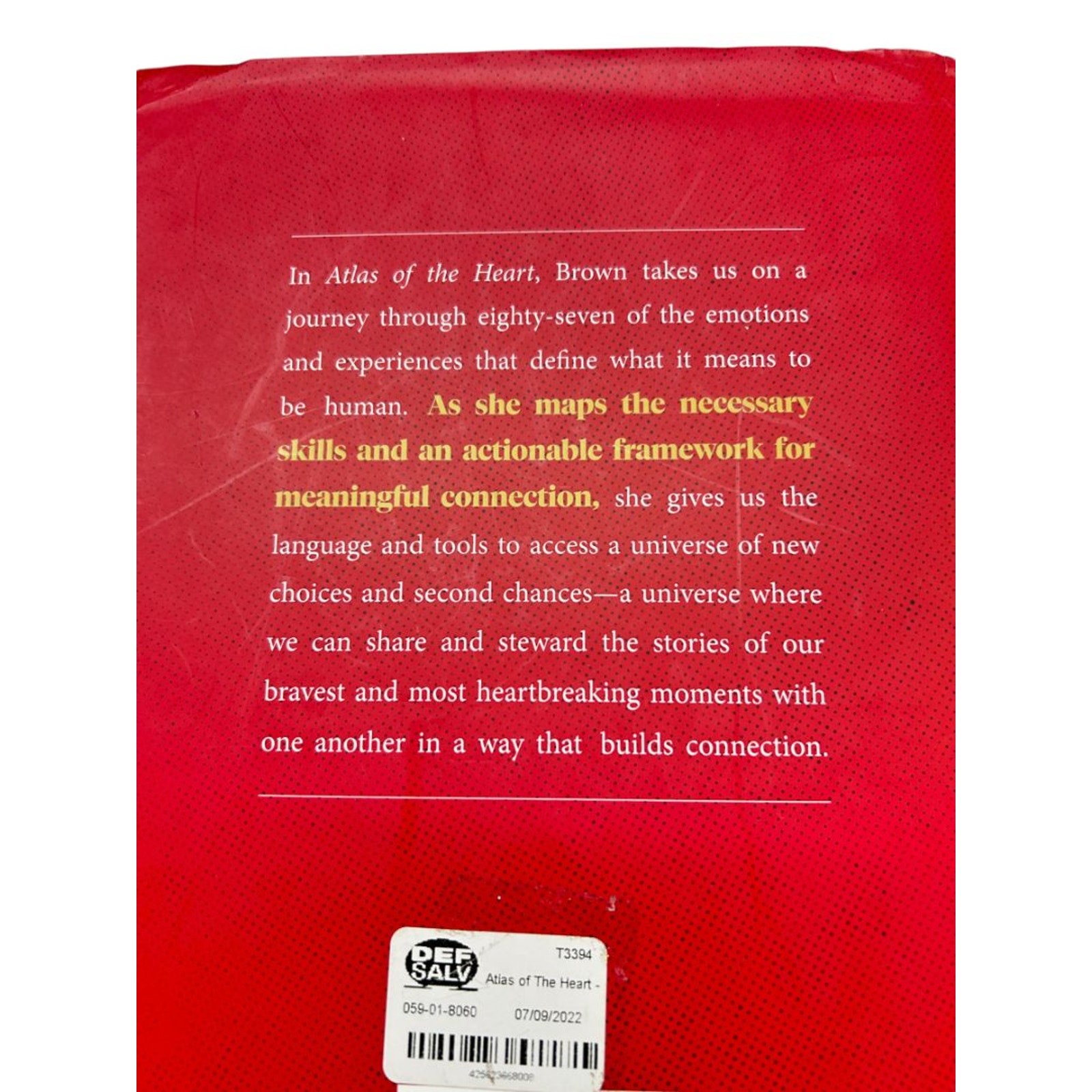 Brene Brown Atlas of the Heart Hardcover Book Mapping Meaningful Connection