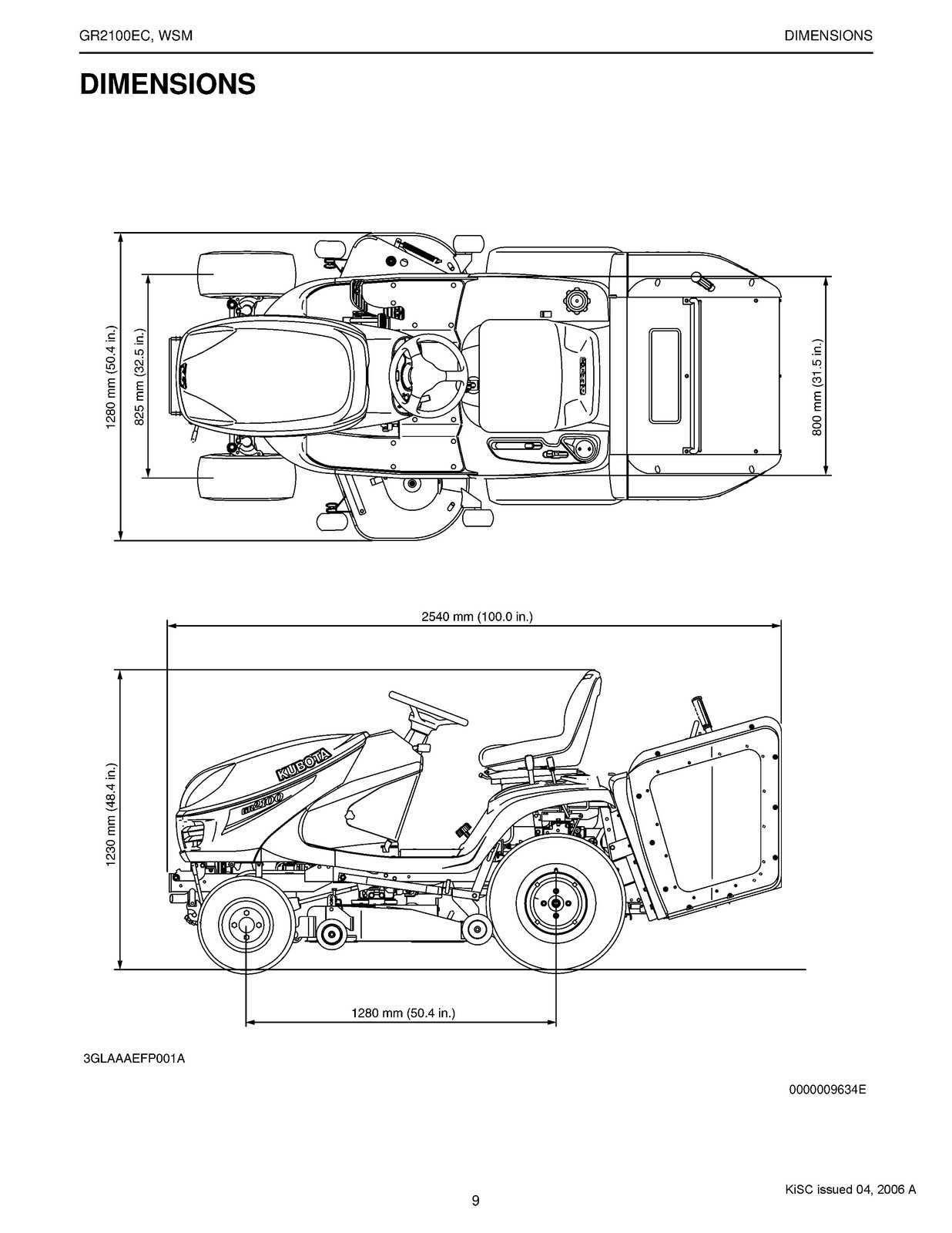 KUBOTA GR2100EC Riding Mower Workshop Manual 2005 – WIRE BIND – TOUGH COVERED
