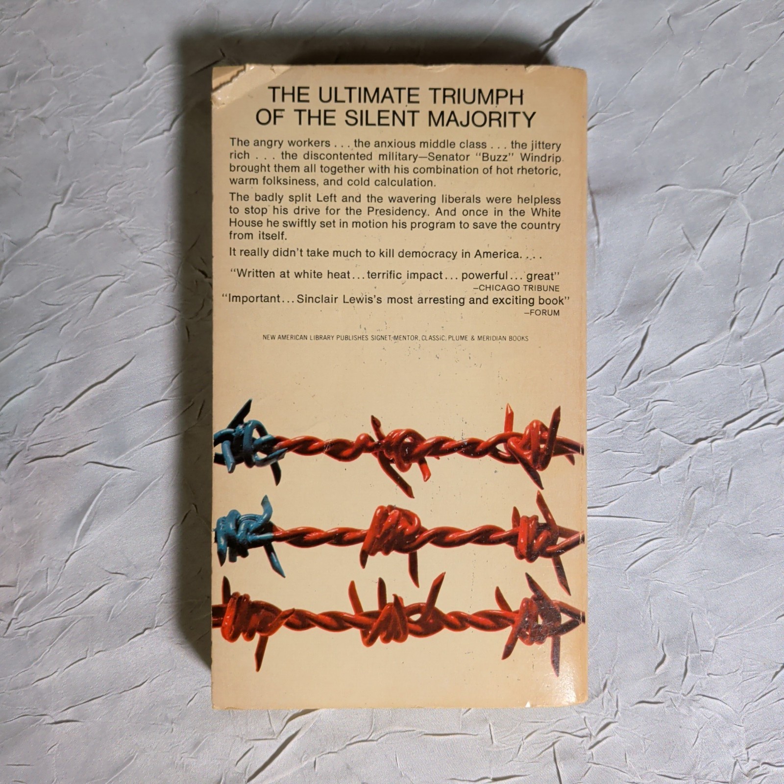It Can’t Happen Here, by Sinclair Lewis Signet 1st PAPERBACK Printing 1970