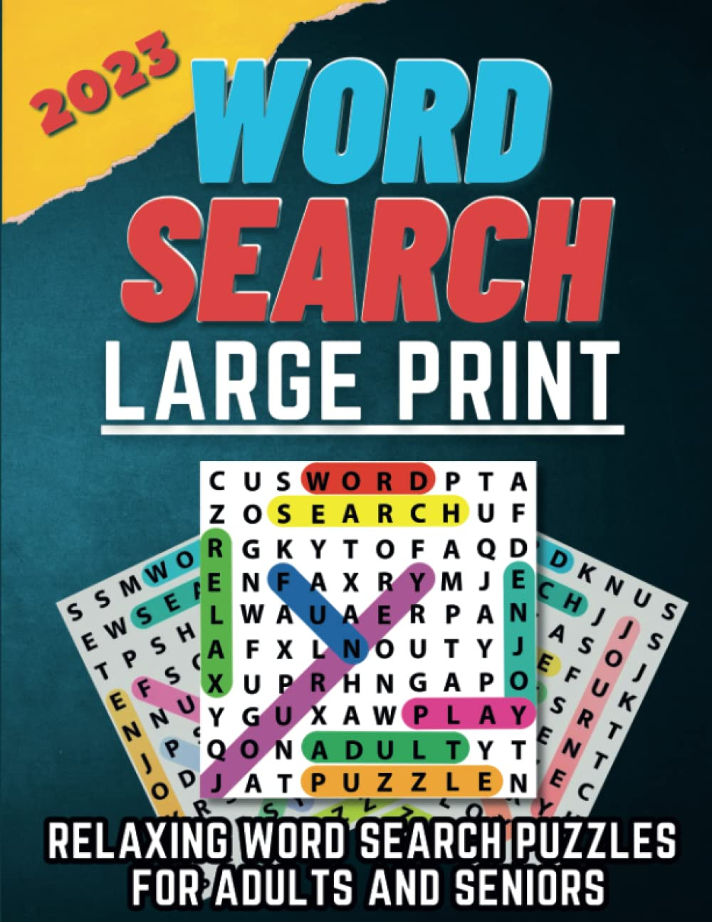 2023 Large Print Word Search Book for Adults and Seniors: Themed Relaxing Fun A