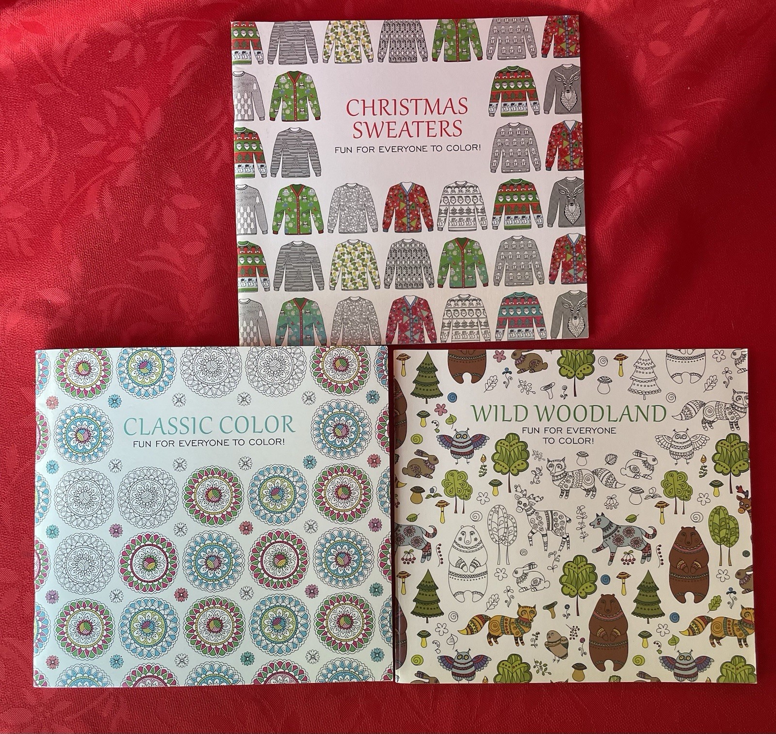 Adult Coloring Books “Fun For Everyone To Color” Set of 6 Multiple Themes