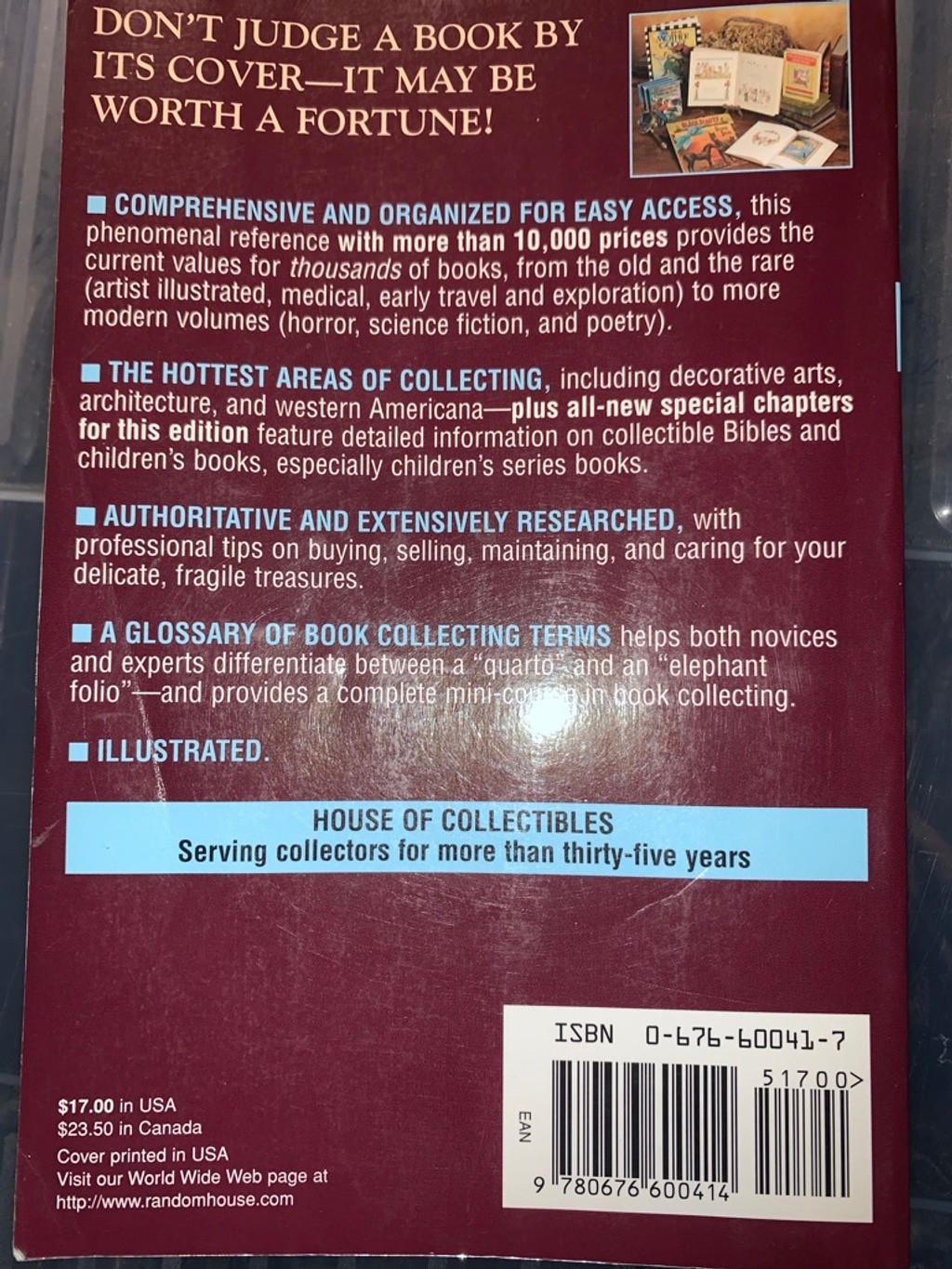 Unbranded Book Official Price Guide to Old Books 2nd edition 1997