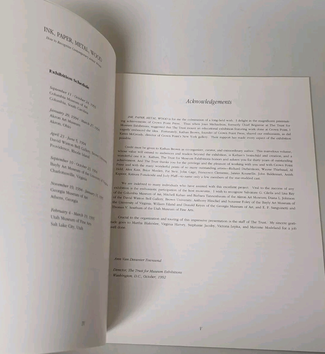 Ink, Paper, Metal, Wood How to Recognize Contemporary Artists’ Prints Brown 62pp